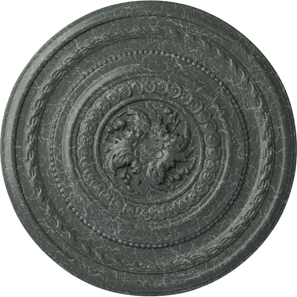 Ekena Millwork Pearl Ceiling Medallion (Fits Canopies up to 1 7/8"), 26 1/4"OD x 1 1/2"P, Athenian Green Crackle CM26PEAGC - main